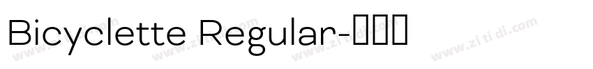 Bicyclette Regular字体转换